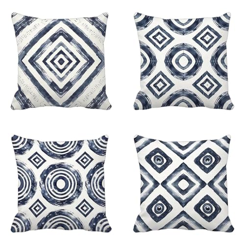 クッションカバー ベージュ クッションカバー 75x75 4枚組, 柔 Cushion Cover 幾何学 Cushion Cover おしゃれ 洗濯機丸洗い 隠れるファスナー ソファ用 家庭装飾 洋室 車用 装飾枕 雰囲気 部屋飾りギフト -yxy250