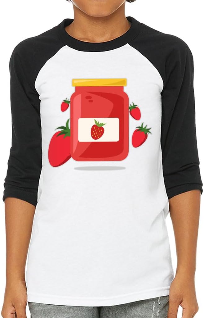 Jam Design Kids' Baseball T-Shirt - Clothing for Jam Lovers - Gifts for Girls