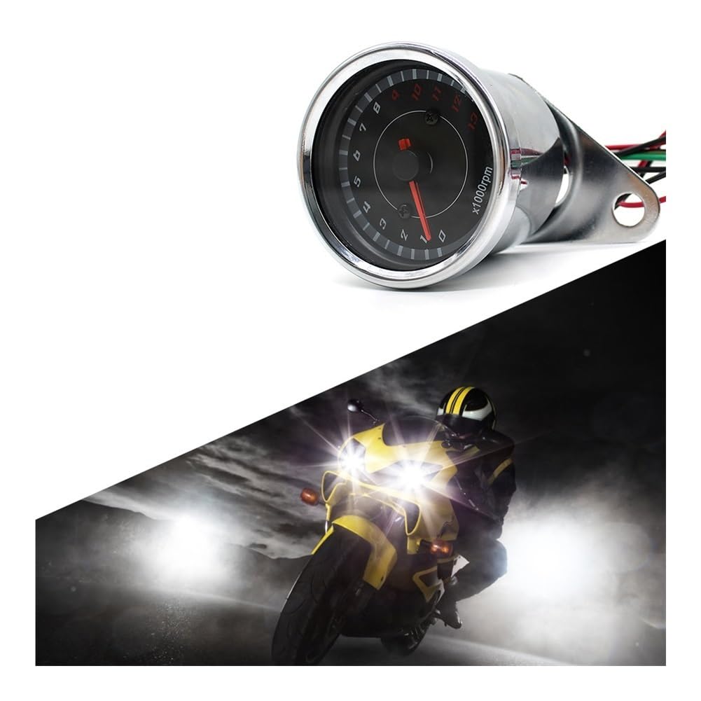 Tacómetro Universal De 12V CC Para Motocicleta, Con Retroiluminación LED, Piezas Reacondicionamiento Contador REV 1000RPM, Para