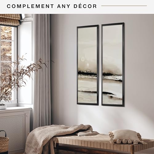 MCS Trendsetter 13.5x40 Poster Frame Black High-Gloss, Vertical & Horizontal Wall Hanging Large Picture Frame for Photos, Posters & Art Prints (2-Pack)