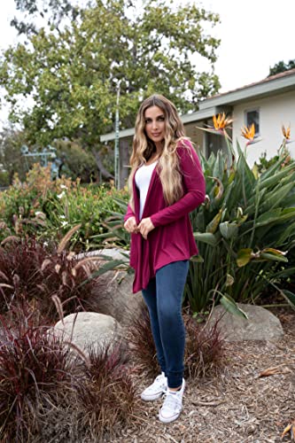 Image of Free to Live 3 Pack Long Sleeve Cardigan for Women Open Front Dressy Casual Fall Draped Lightweight Sweaters Cover Up Shrugs