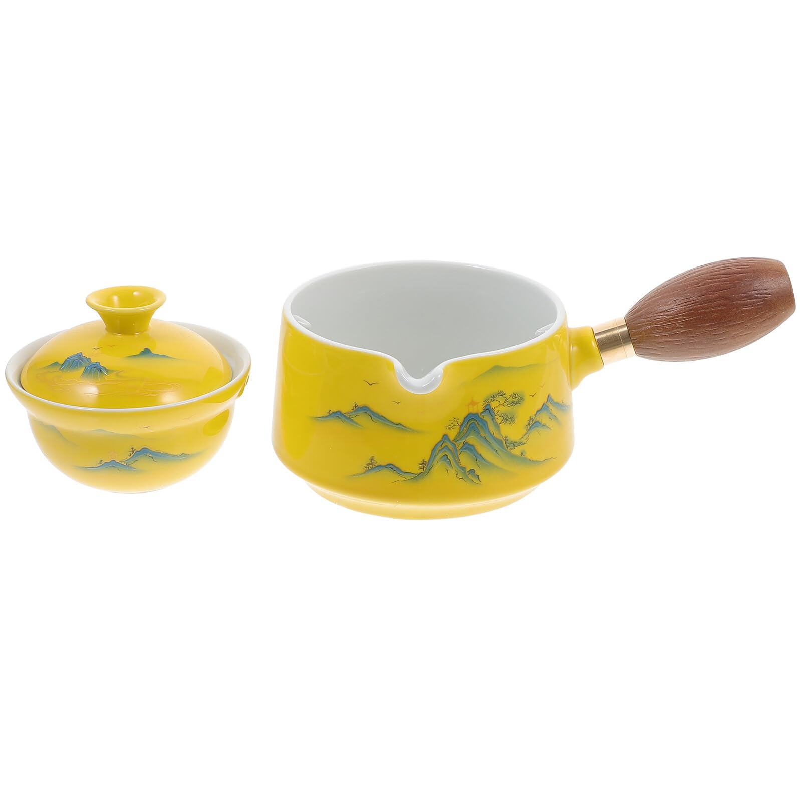 Rotation Ceramic Tea Making Pot with Side Handle Porcelain Chinese Teapot for Gongfu Tea Brewing Portable Kettle with Filter and Home Use