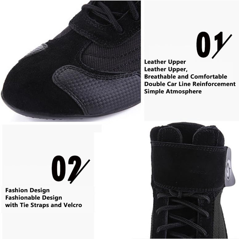 Atmungsaktive Fahrradschuhe (38–46), Anti-Fall-/Anti-Kollisions-Motorradschuhe, Rutschfeste Straßenrennschuhe Für Den Außenbereich, Ganzjahres-Offroad-Motorradstiefel,Black-46