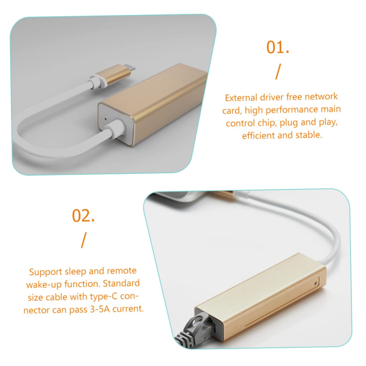 SHINEOFI 3 Pezzi Adattatore Ethernet USB C Mbps Convertitore Compatibile con Laptop e Tablet Accesso Veloce e Stabile e Streaming