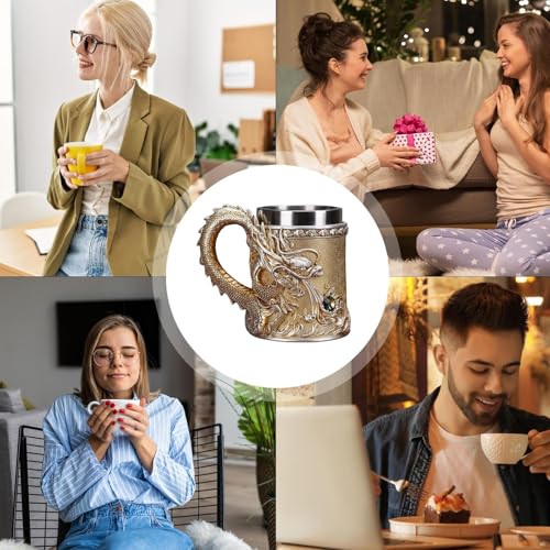 Tazas novedosas de dragón con relieve tradicional premium para bebidas 5
