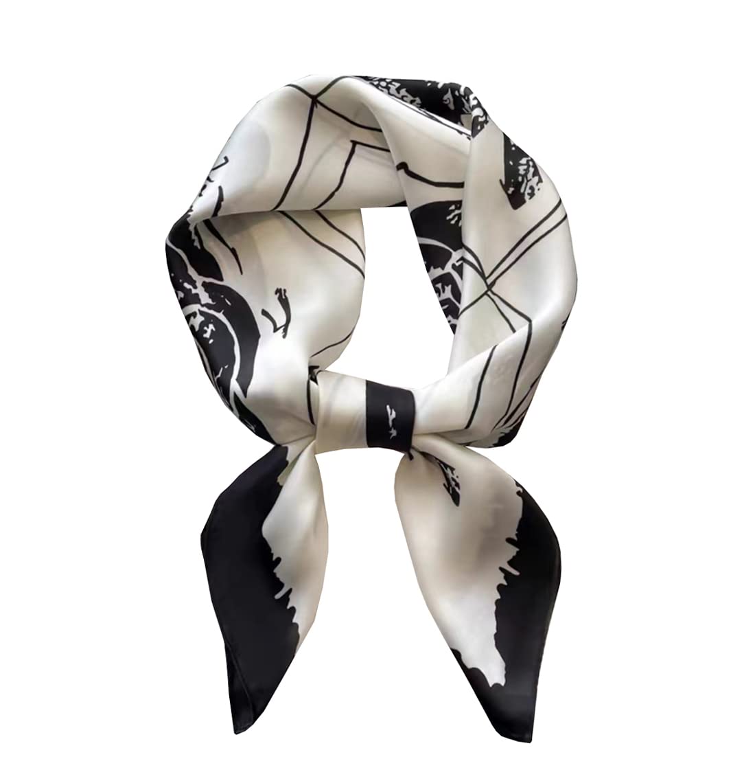 KOOYOL Foulard Carré De Soie Pour Femme - Écharpe Légère Multi-motifs 70x70cm - Accessoire Élégant Toutes Saisons