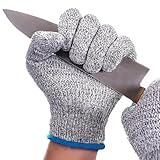 ZWERKZEUG PREMIUM Schnittschutzhandschuhe Küchenhandschuhe Kreuzfaser-PE-Stoff – Schnittfest – Komfortables & dehnbares Material – Hoher Schnittschutz E – ANSI CUT A9