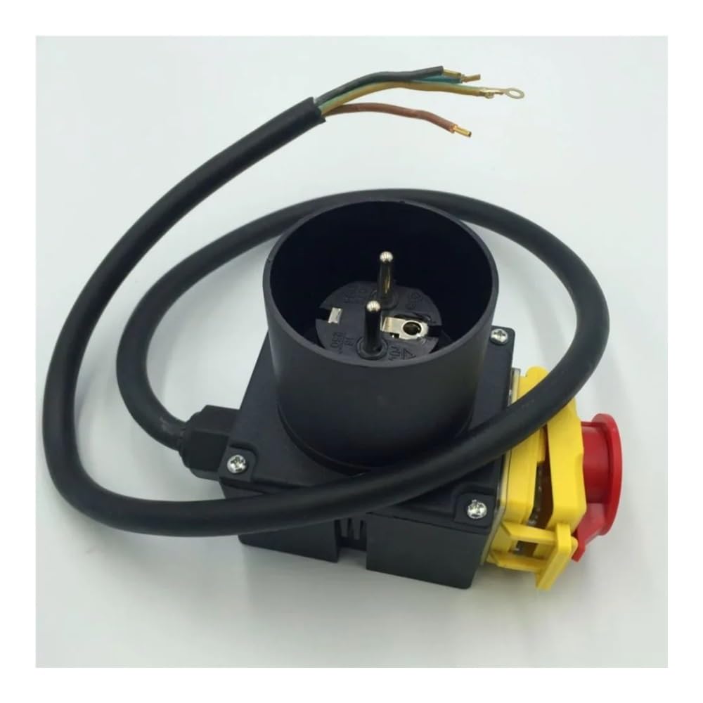 HCK3T - Interruptor de botón electromagnético para cortar madera IP54, 250 V, 16 A, para cortador de troncos
