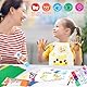 Fingerfarben Für Kinder Set (6 Farben Fingerfarben Kinder Ungiftig, Pinsel*6, Palette*1, Malschürze*1), Auswaschbar, Geeignet Als Geschenk Zur Früherziehung Von Kindern, Handgemachte Malerei