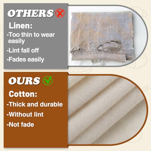 Image of 3Pcs 28 inchx28 inch Large 100% Cotton Flour Sack Towels for Sourdough Bread Baking