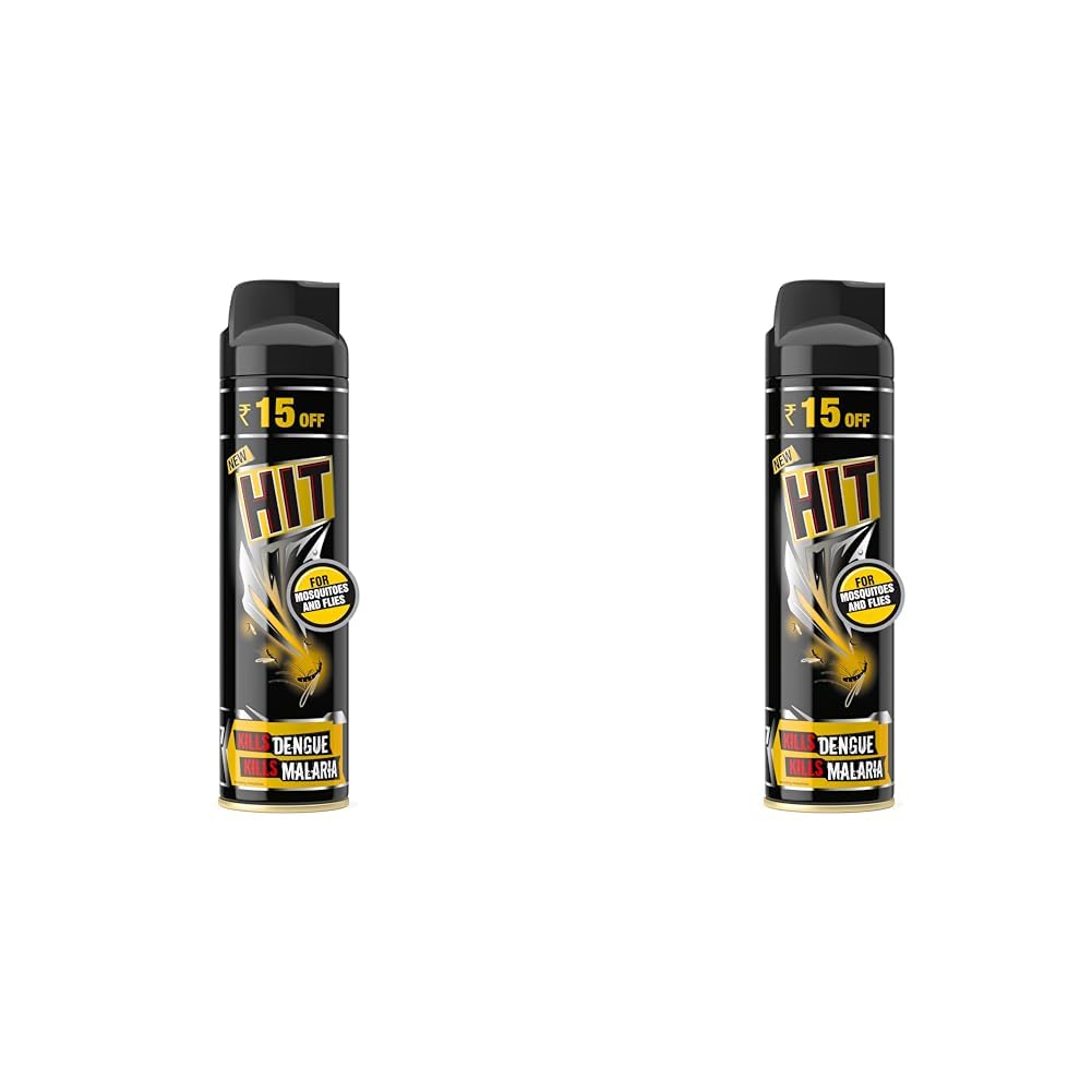 HIT Flying Insect Killer - Mosquito & Fly Killer Spray (200ml) | Instant Kill | Protection from Dengue & Malaria (Pack of 2)