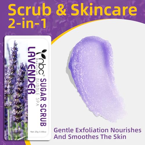 foot exfoliating scrub sugar scrub dead skin remover for feet individually packaged foot scrub smooths hydrates detoxifies tired and dry cracked feet 16 packs per box lavender