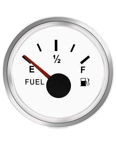 ANODZU 0-90 ohm Medidor de combustible 2-116" 52mm Universal Impermeable, para Marina Coche Camión Barco Motocicleta RV Generador Vehículo Diesel