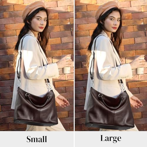 Kattee Women's Soft Leather Tote Bag, Top Satchel Purses and Handbags2