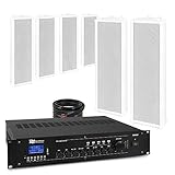 Complete PA system includes six durable aluminium outdoor column speakers and powerful 4-zone amplifier, ideal for clear voice announcements, background music and commercial installations. Weatherproof IPX4-rated speakers resist moisture and dust, fe...