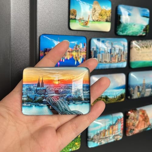 Imán decorativo rectangular de cristal para refrigerador miniatura 5
