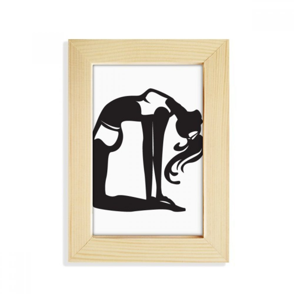 Marco de fotos de madera 5x7 yoga arte decorativo de escritorio DIYthinker