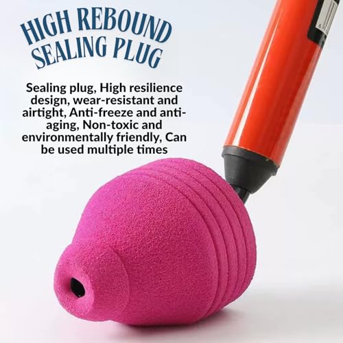 Image of High Pressure Turbo Flush Drain Cleaning Tool With Pipe Cleaner Powder, Bathroom Kitchen Tub Plumbing Cleaning Tool, Drainage Block Remover Pump, Drain Strainers