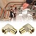 QWORK 90 Degree Brass Street Elbow – 2 Pack, 3/8