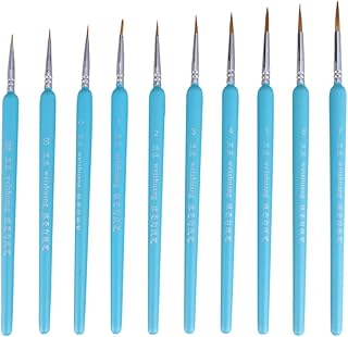 TEHAUX 1 Conjunto 10 Pçs Pincel De Ponta Fina Micro Pincel De Pintura Pincéis De Pintura Em Miniatura Modelo Pincel De Artesanato Pincel De Óleo Fino Pincel Em Miniatura Conjunto De