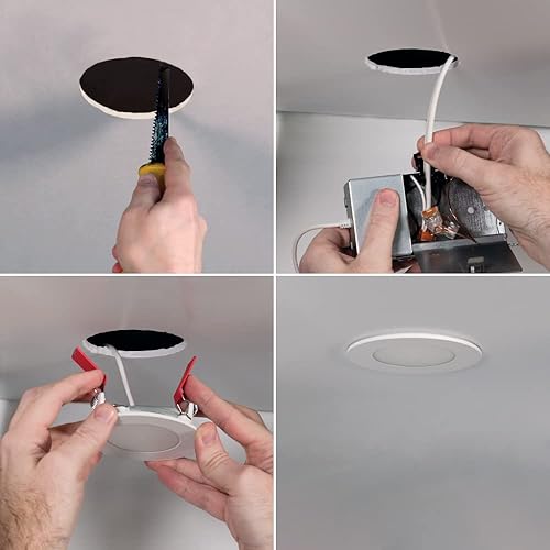 Miniatura 5 de HALO Luz LED empotrable de 3 pulgadas para techo y ducha  Downlight ultrafino sin lata  Temperatura de color 2700  Blanco