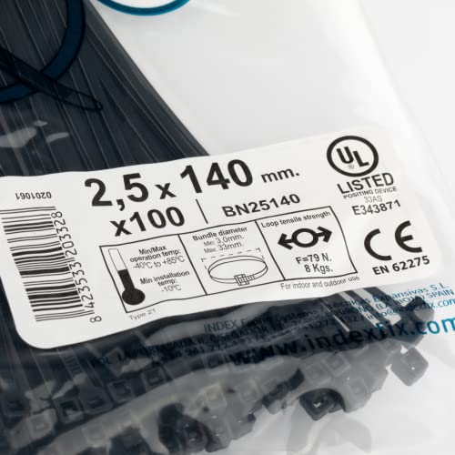 Index BC48200AZ - Nylon Cable Tie 4.8 x 200 Blue - Image 4