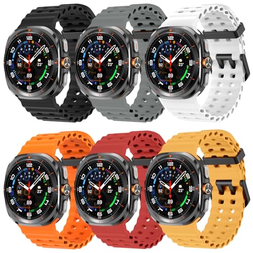 BLBDFCWW 6 Stück Silikon Galaxy Watch Ultra Armband (601)