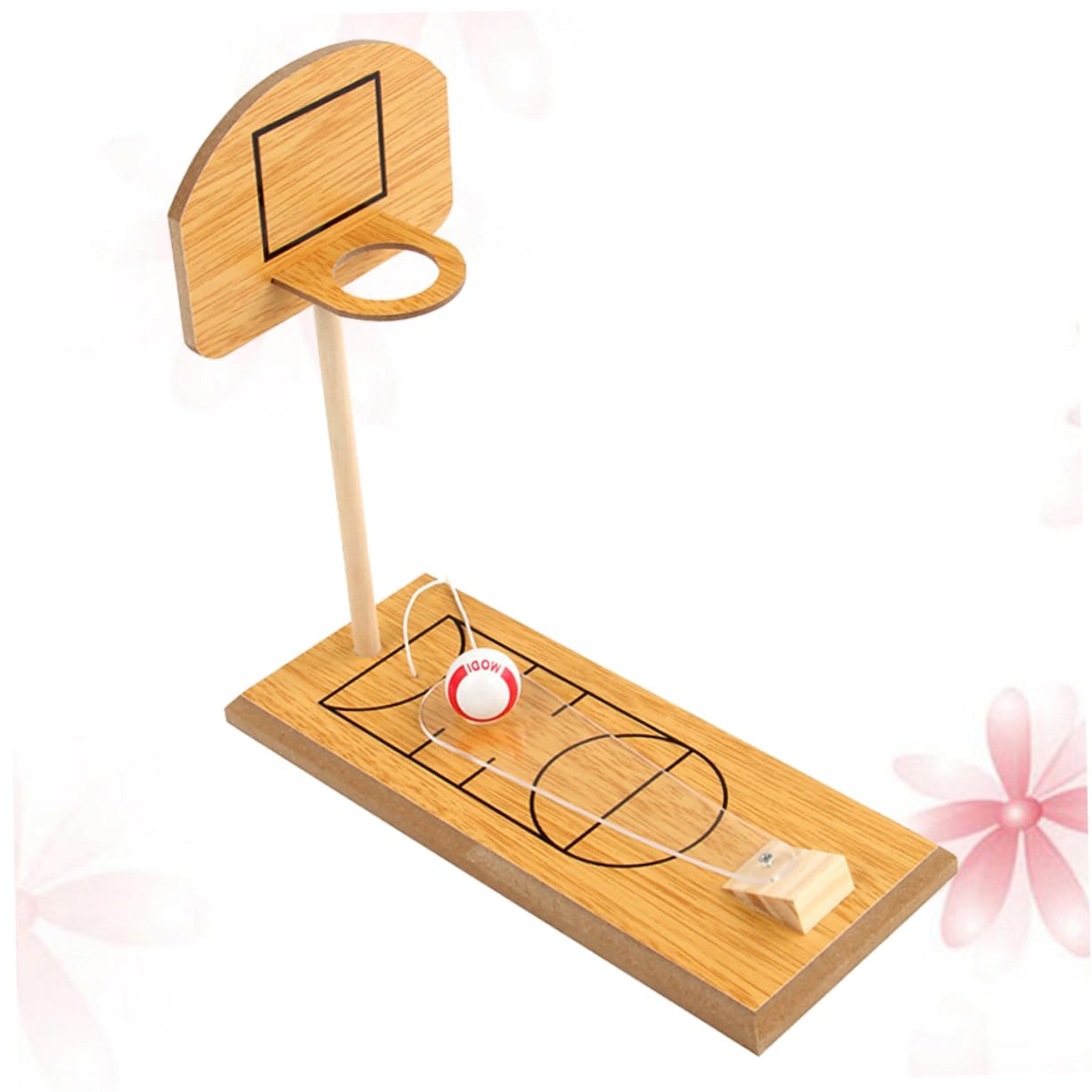 CORHAD Wooden Mini Basketball Shooting Machine Interactive Props for Boys Parent-Child Interactive Game Toy