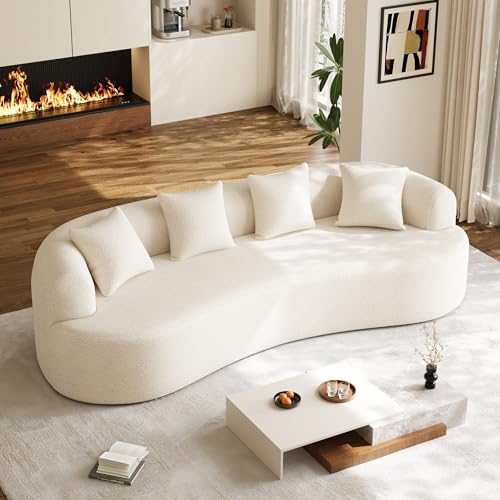 Oversized Curved Chenille Cloud Couch