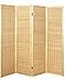 Produktbild HAKU Möbel Paravent - Sichtschutz aus Babmusholz in Naturoptik, Höhe 182 cm