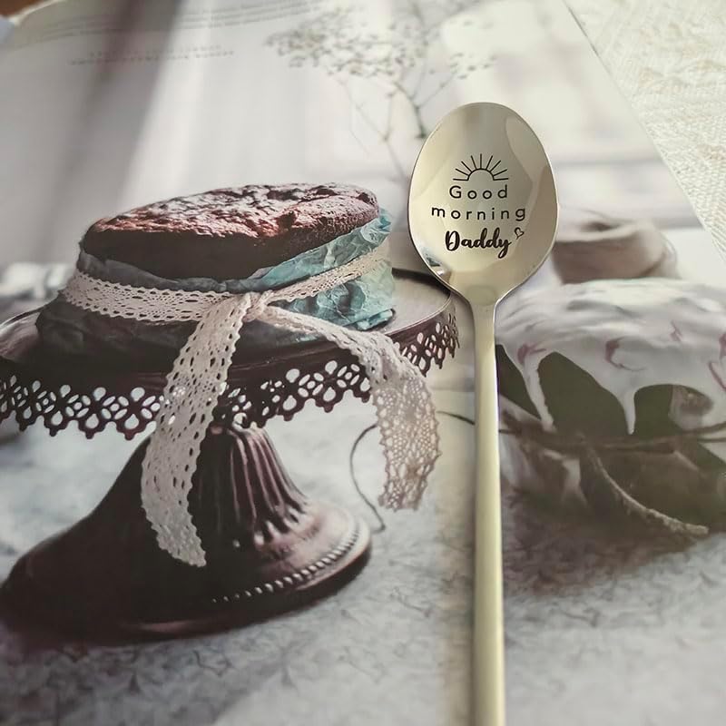 Miniatura 4 de Cucharas de regalo para papá de hija, hijo, cuchara de buenos días para papá para papá, regalo de cumpleaños de Navidad, regalos para papá, regalos
