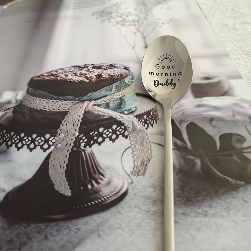 Cuillère « Good Morning Grandpa » - Cadeau Pour Lui, Grand-père - Cadeau De Fête Des Pères De La Part Des Petits-enfants - Cadeau D'anniversaire Pour Homme - Cuillère Gravée Pour Le