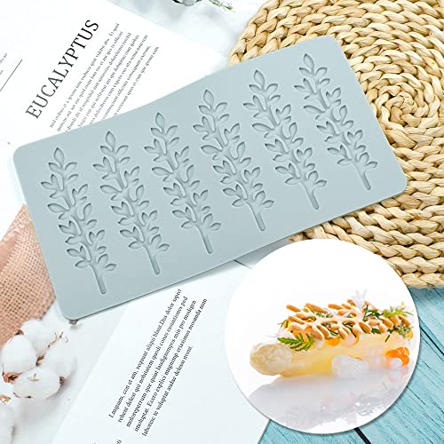 3D Hollow Leaf Fondant Lace Mold, Multi Leaves Flower Shapes Silicone Lace Mould for Cake Decorating Molds Fondant Impression Mat for Chocolate Sugar Candy Cupcake Baking (H_7.92x4.12x0.12inch)