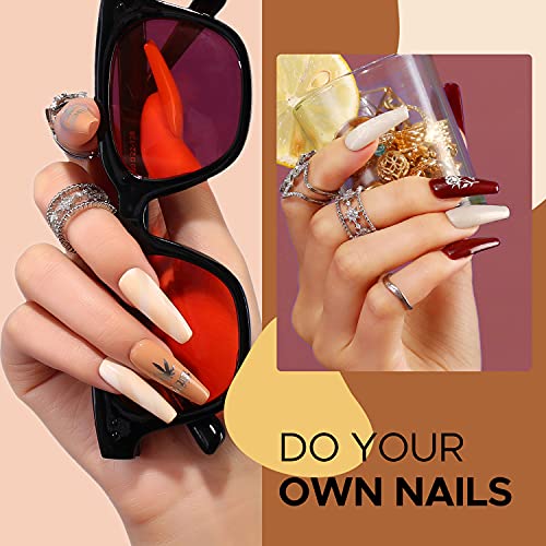 MEFA Gel Nagellack - 6 Farben Nude Braun Gel Nagellack Set Gel Nägel Hautfarbe Nagel Soak Off UV Gel Nagellack White Gel… – Bild 4