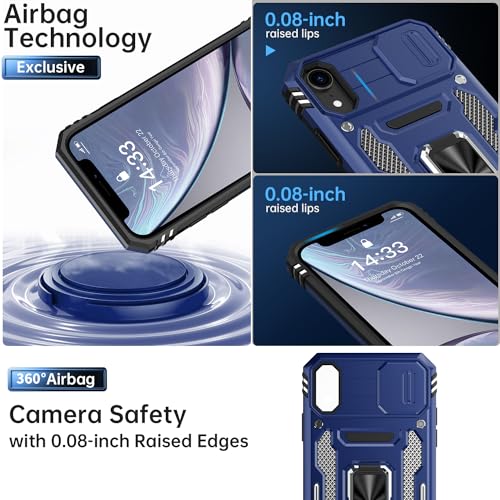 Merro MR-KJ-IXR-NAVY BLUE For Iphone Xr Case With Screen Protector,Sliding Camera Cover,Military-Grade Cover thumb #4