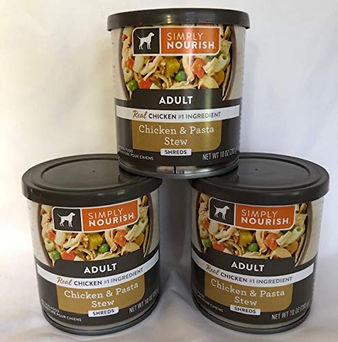 Simply Nourish Adult Dog Chicken & Pasta Stew Shreds ( 3-10 Ounce cans)