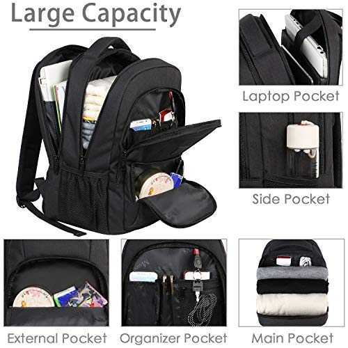 Bookbag for Men, 15.6 Inch Anti-Theft Water Resistant Laptop Backpack with USB Charging Port for School College Boys… - Image 3