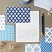 BEST PAPER GREETINGS 48 Pack Blue Stationery Notecards and Envelopes Set - 4x6-Inch All Occasion Thank You Notes for Birthdays, Business - 6 Floral Designs (Blank Inside) - Blank Cards And Envelopes