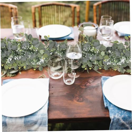 Guirlande d'eucalyptus en Dollars argentés pour cheminée et table de fête