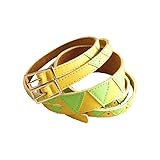 1791's lady JOJO Kujo Jotaro Jotaro Kujo Belt Red Yellow Cosplay Props accessories (Yellow Orange)