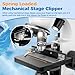 MAXLAPTER Binocular Microscope for Adults and Kids: 40X-1000X Professional Compound Microscope with Slides and Dual Mechanical Stage - Kit for Children Students Beginners Lab Homeschool Education