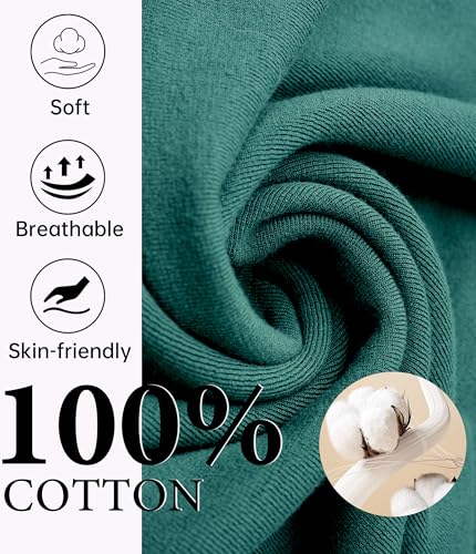 Image of CF Womens 100% Cotton Pajamas Set Button Down Pjs Sets Short Sleeve Top & Long Pants Sleepwear Comfy Loungewear with Pockets