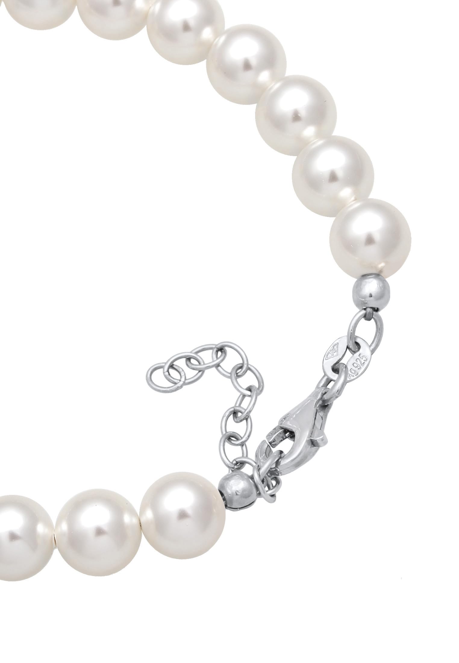 Elli Pulsera Mujer Elegante con Perlas y Cristales de Swarovski en Plata de Ley 925