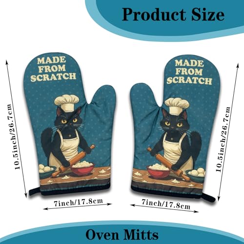 Gant de cuisine chat isolant contre les brûlures de moules à gâteaux chauds - 3