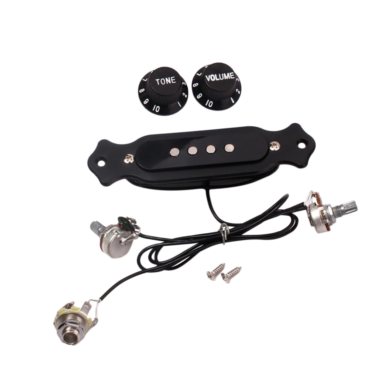 BESTonZON 3 Pz pickup per chitarra Pickup chitarra corde Pickup chitarra leggero e resistente pickup humbucker pickup a quattro corde nella buca scatola pickup alla buca in metallo