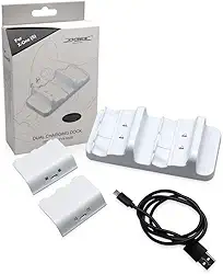 Dock Carregador Controle Xbox One S e X com 2 Baterias Branca