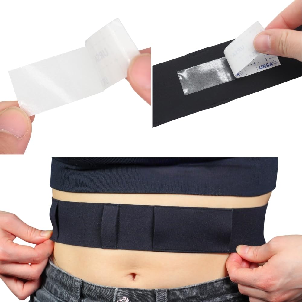Ceinture de tube de dialyse péritonéale - Ceinture de cathéter PD fine, douce et extensible - Sans danger pour la peau - Fabriquée au Royaume-Uni - Accessoires médicaux de dialyse péritonéale