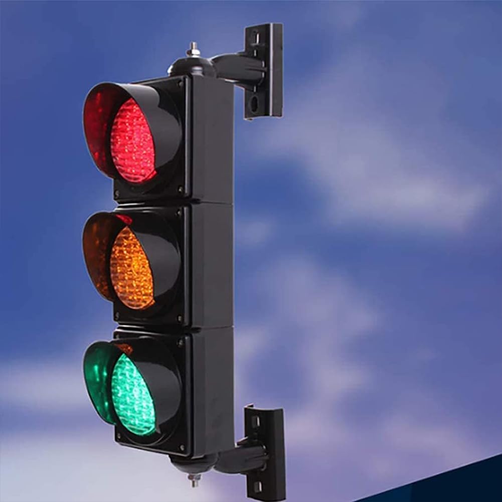 Semaforo Industriale A LED Con Telecomando - Lampada da Parete per Segnali di Sicurezza Stradale, 3 Segnali Stradali