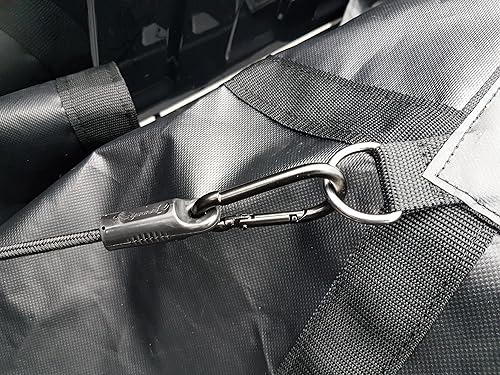 Spider STT2221B-2 Pickup Truck Bed Tarp (7’1 Inch W X 7’6 Inch L) - Heavy Duty Black Solid Waterproof Cargo Net Cover thumb #2