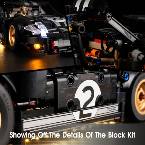 Image of LED Light for Lego Technic 1966 Ford GT40 MKII Race Car 42223 Set, Light Kit Compatible with Lego 42223 Building Blocks Model, Not Included The Model Set